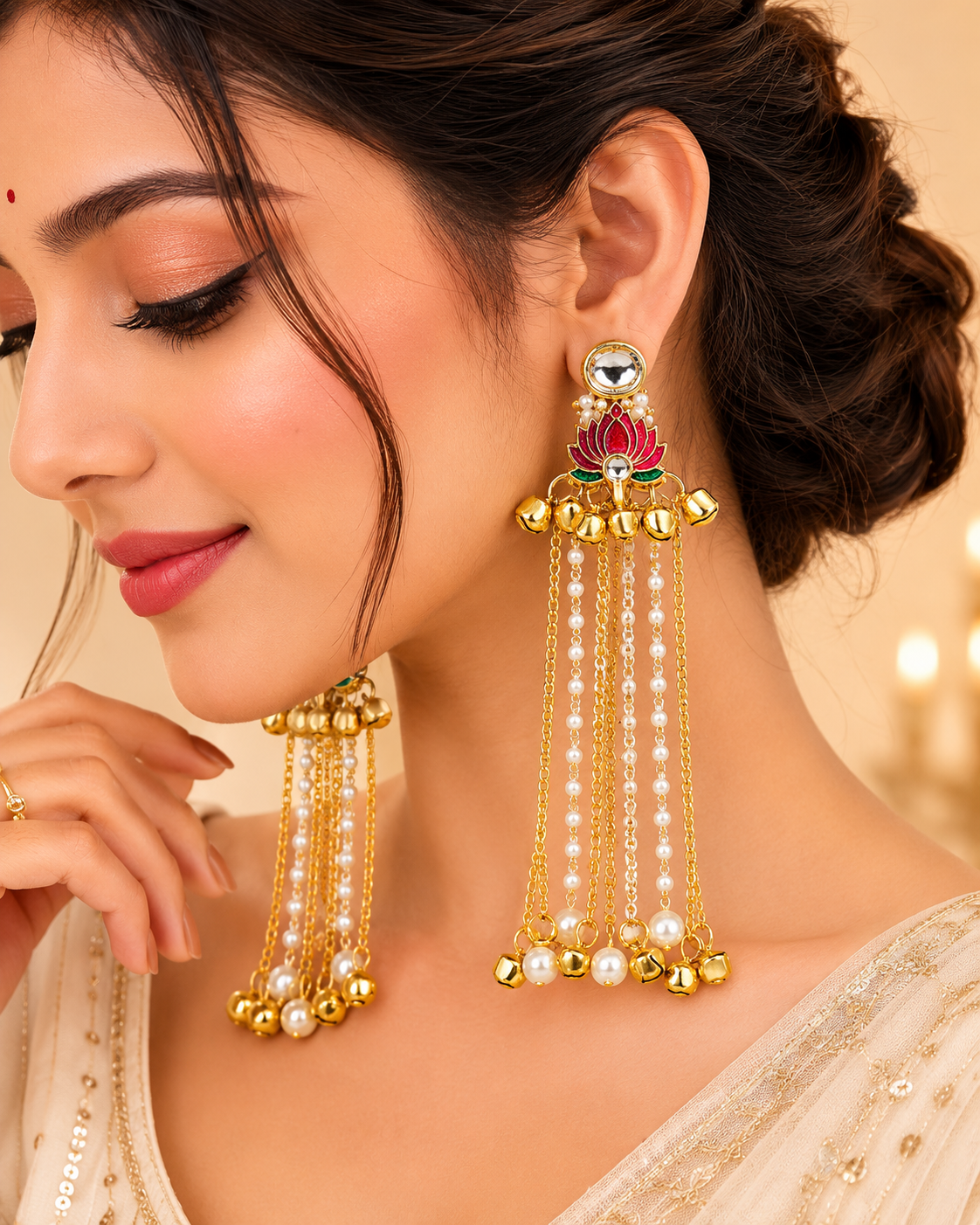 Royal Lotus Statement Earrings