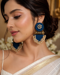 Royal Blue Pearl Earrings