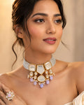 Lavender Kundan Choker